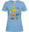 Женская футболка Little dinos art Голубой Женская футболка Little dinos art Голубой фото