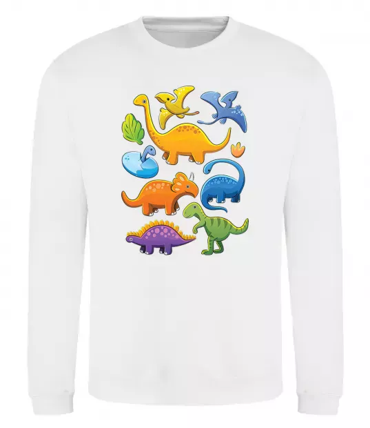 Світшот Little dinos art Білий фото
