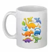 Чашка керамічна Little dinos art Білий фото