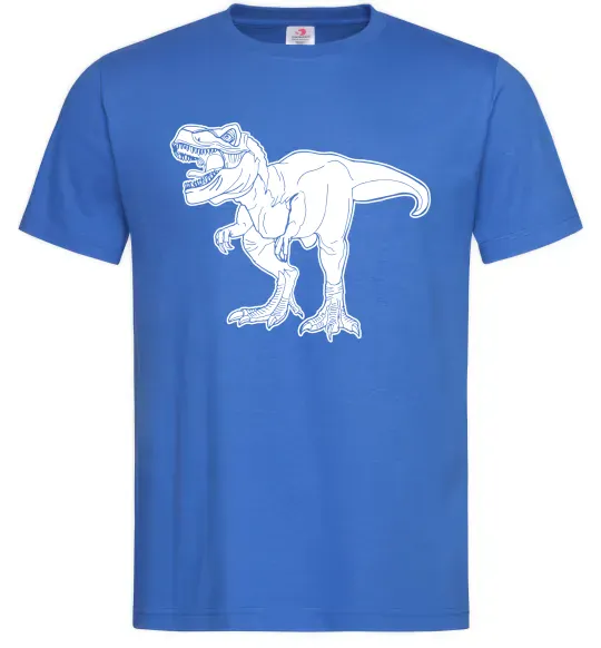 Мужская футболка Standing dino Ярко-синий фото