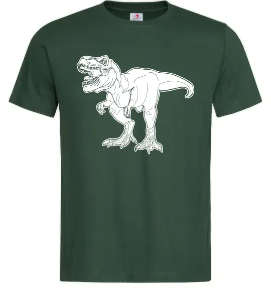 Мужская футболка Standing dino Темно-зеленый фото