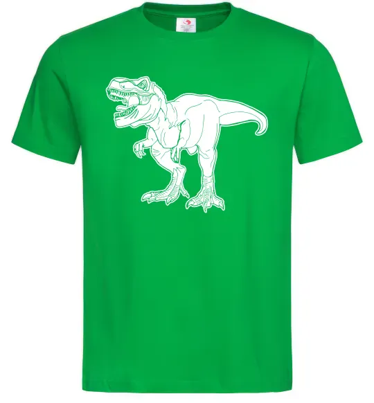Мужская футболка Standing dino Зеленый фото