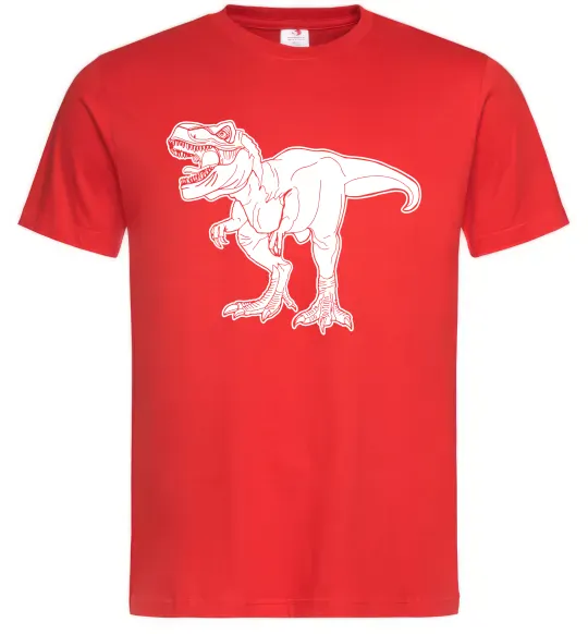 Мужская футболка Standing dino Красный фото