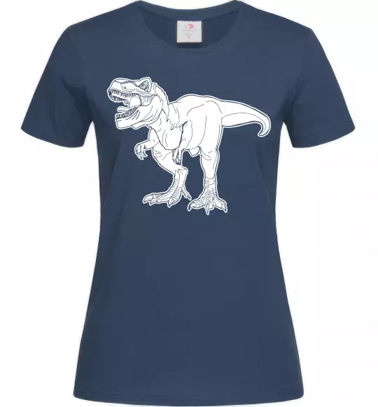 Жіноча футболка Standing dino Темно-синій фото