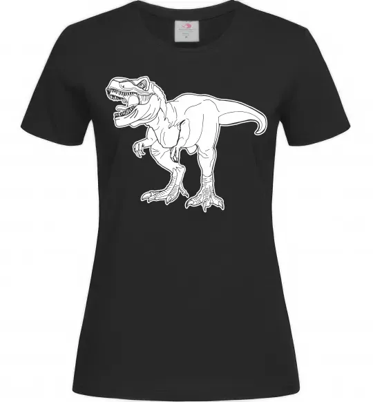 Жіноча футболка Standing dino Чорний фото