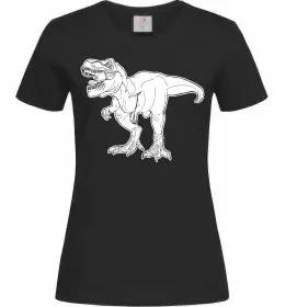 Женская футболка Standing dino Черный фото