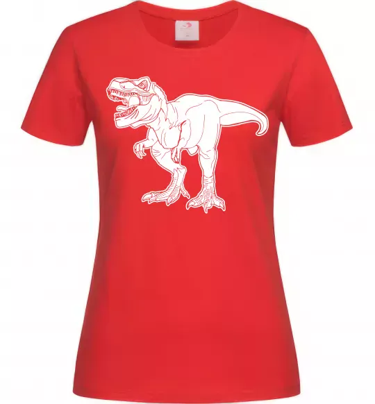 Жіноча футболка Standing dino Червоний фото