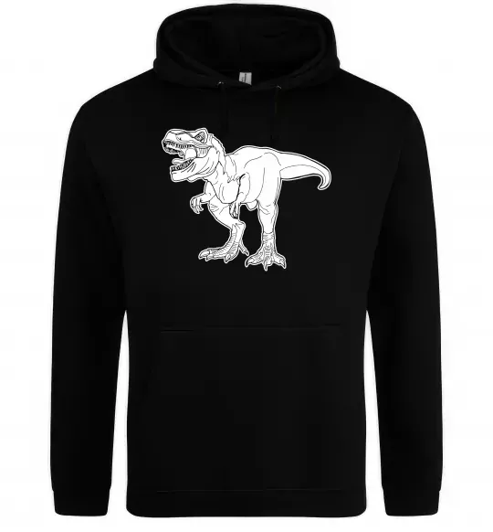 Женская толстовка (худи) Standing dino Черный фото