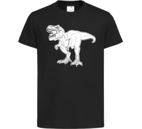 Детская футболка Standing dino Черный фото