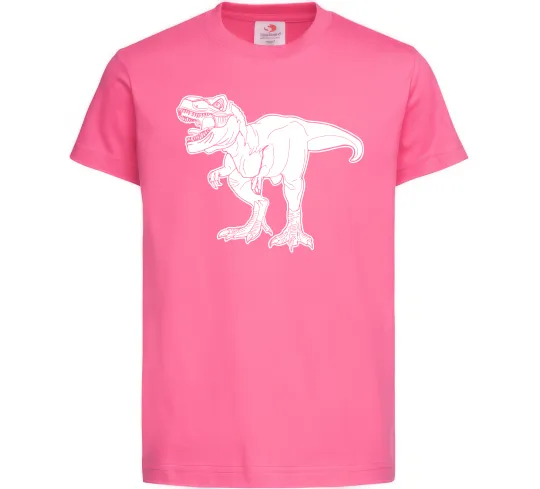 Детская футболка Standing dino Ярко-розовый фото