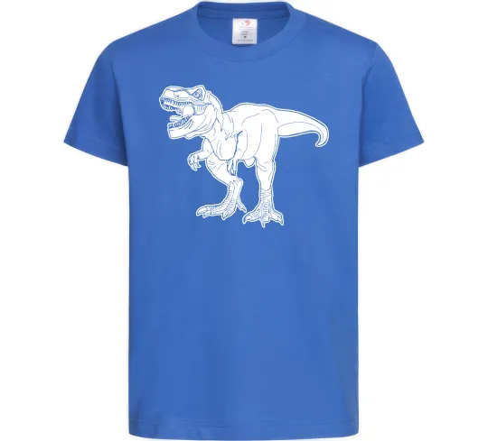 Детская футболка Standing dino Ярко-синий фото