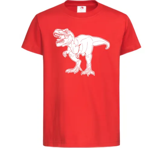 Детская футболка Standing dino Красный фото