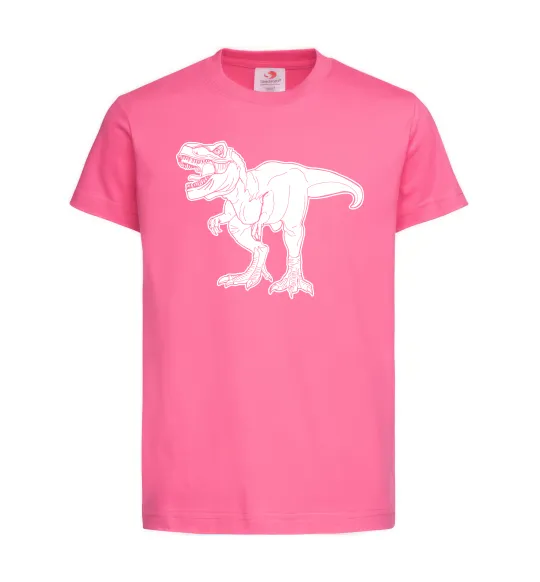 Детская футболка Standing dino Ярко-розовый фото