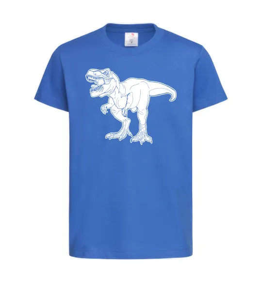 Детская футболка Standing dino Ярко-синий фото