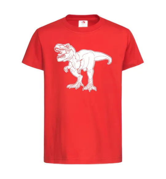Детская футболка Standing dino Красный фото