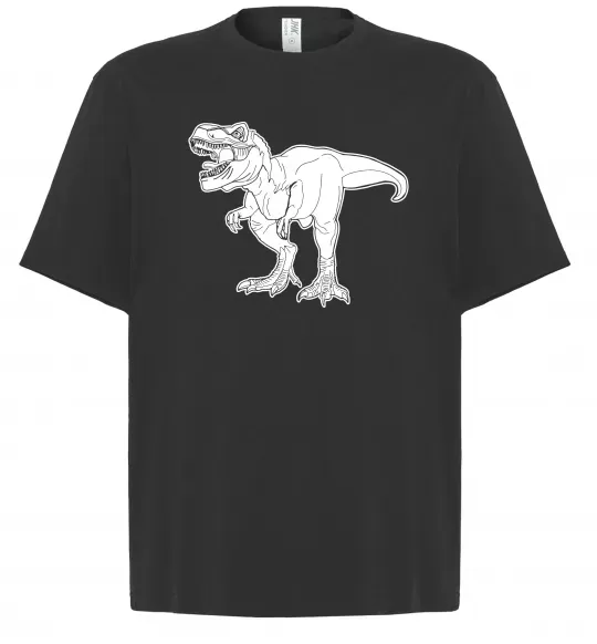 Футболка Оверсайз Standing dino Чорний фото