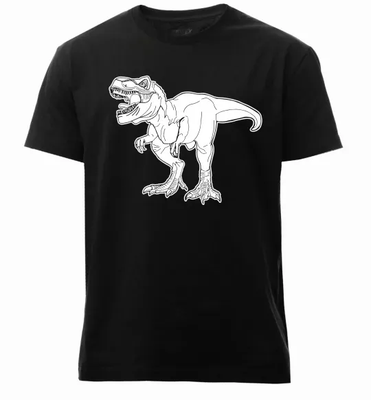 Чоловіча преміум футболка Standing dino Чорний фото