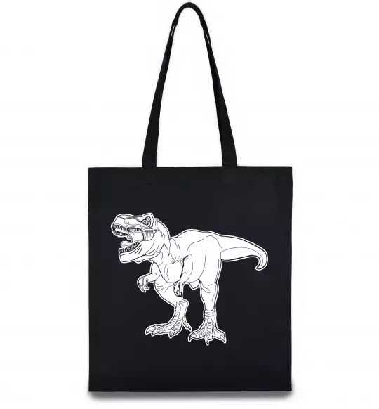 Еко-сумка Standing dino Чорний фото