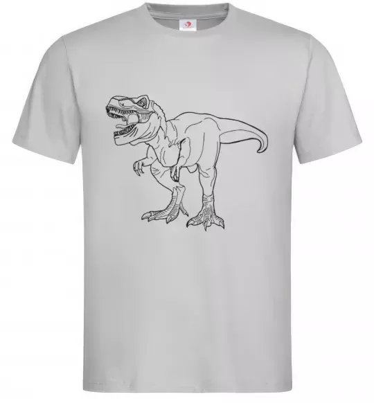 Мужская футболка Standing dino Серый фото