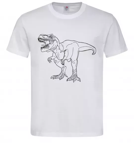 Мужская футболка Standing dino Белый фото