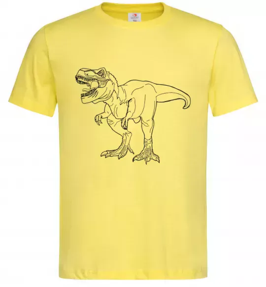 Мужская футболка Standing dino Лимонный фото