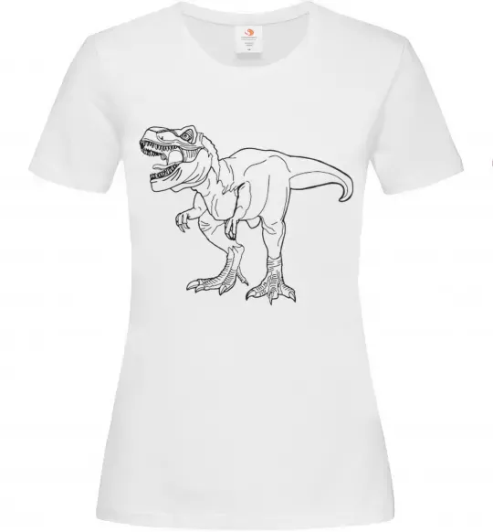 Жіноча футболка Standing dino Білий фото