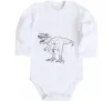 Дитячий бодік Standing dino Білий фото