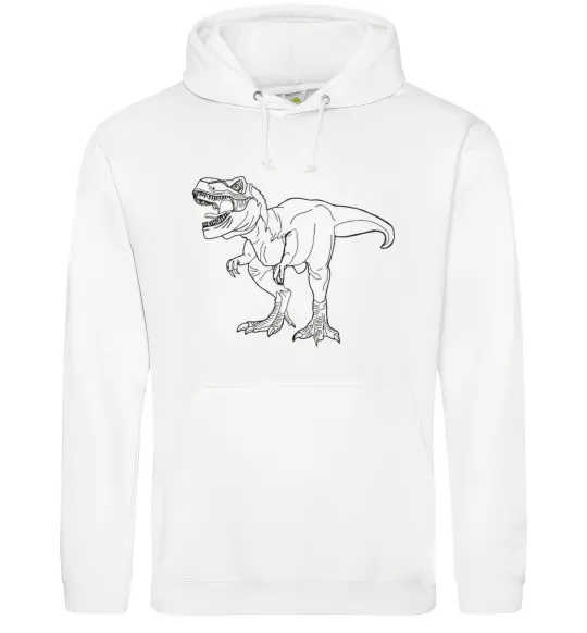 Мужская толстовка (худи) Standing dino Белый фото