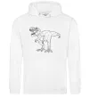 Мужская толстовка (худи) Standing dino Белый фото