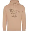 Мужская толстовка (худи) Standing dino Песочный фото