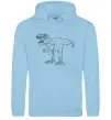 Мужская толстовка (худи) Standing dino Голубой фото