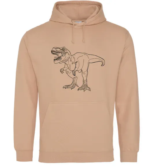 Женская толстовка (худи) Standing dino Песочный фото