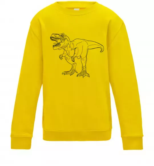 Дитячий світшот Standing dino Сонячно жовтий фото