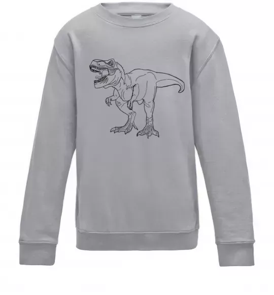 Дитячий світшот Standing dino Сірий меланж фото