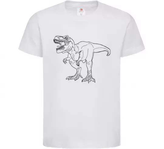 Детская футболка Standing dino Белый фото