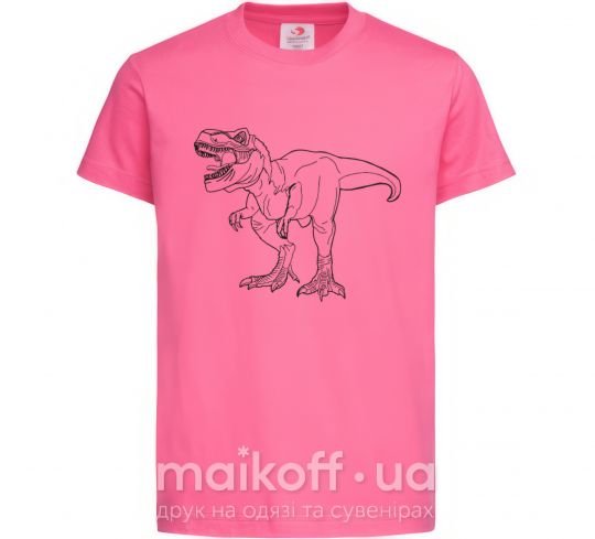 Детская футболка Standing dino Ярко-розовый фото