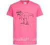 Детская футболка Standing dino Ярко-розовый фото