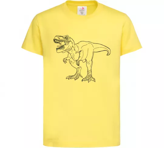 Детская футболка Standing dino Лимонный фото