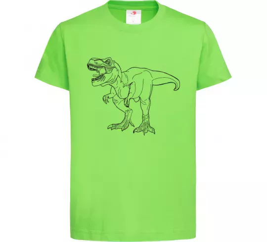Детская футболка Standing dino Лаймовый фото