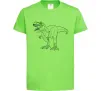 Детская футболка Standing dino Лаймовый фото