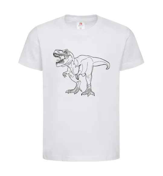 Детская футболка Standing dino Белый фото