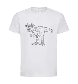 Детская футболка Standing dino Белый фото