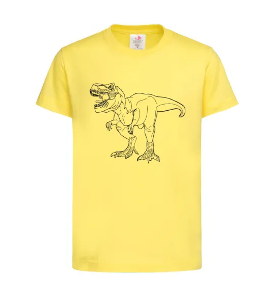 Детская футболка Standing dino Лимонный фото