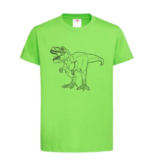Детская футболка Standing dino Лаймовый фото