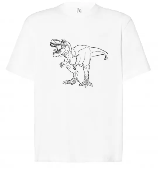 Футболка Оверсайз Standing dino Білий фото