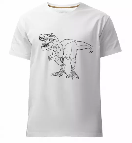 Чоловіча преміум футболка Standing dino Білий фото