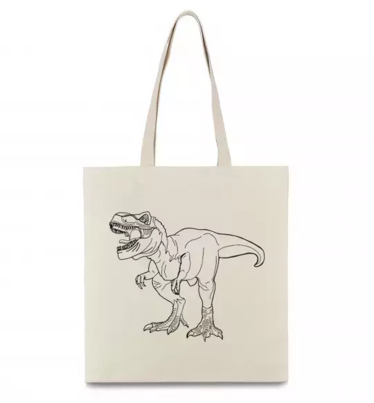 Еко-сумка Standing dino Бежевий фото