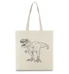 Еко-сумка Standing dino Бежевий фото