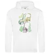 Чоловіча толстовка (худі) Watercolor dinos Білий фото