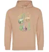 Жіноча толстовка (худі) Watercolor dinos Пісочний фото